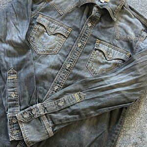 Stylish Denim Button-Up Shirt